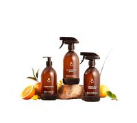 Bower Collective Natural Cleaning Starter Kit, 3 Products with Glass Dispensers | Multi Purpose Cleaner, Limescale Remover & Hand Soap Refills | Eco Friendly Cleaning Products Bundle | Home Essentials