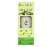 Bower Collective Natural Hand Wash Starter Pack, Lime & Aloe Vera Liquid Hand Wash, Reusable Dispenser with 400ml Refillable Bathroom Soap, Eco-Friendly Handwash