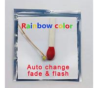 Bowerful 25 pcs Pre-soldered Rainbow RGB Flashing SMD Led 0605 + Muti-Resistor Micro Litz Wired Leads