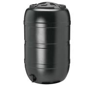 Bowers Bargains Water Butt with Tap and Lockable Lid, 210L Capacity, Black