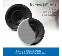 Bowers & Wilkins CCM632 Pair - 3" Full-Range Ceiling Speakers - New