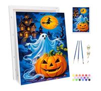 Bowetile Framed Ghost Paint by Numbers for Adults Canvas, Autumn Painting by Numbers Kit for Beginners Canvas, DIY Color Oil Painting Acrylic Paints for Home Wall Decor20x30cm