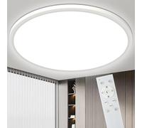 Bowfar LED Ceiling Light, 36W Round Ceiling Lamp with Remote Control Dimmable 3000K-6500K, Modern Kitchen Light Ultra Thin 2.5CM for Living Room Children's Room Bedroom Bathroom Basement Ø39cm