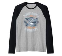 Bowfishing The Cure for Mondays Raglan Baseball Tee