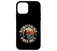 Bowfishing Vibes Only Retro Sunset Angler Scene Case for iPhone 12 mini