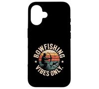 Bowfishing Vibes Only Retro Sunset Angler Scene Case for iPhone 16