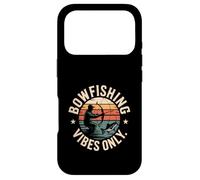 Bowfishing Vibes Only Retro Sunset Angler Scene Case for iPhone 17 Pro
