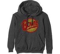 Bowie David - Felpa # M Unisex Grey # Vintage Diamond Dogs Logo