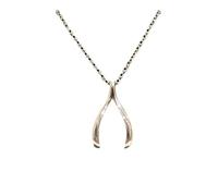 BowieStar 925 Silver Wishbone Pendant Necklace, Boxed Gift, Link Chain, 3.6g, 16-18 inch Chain Length, Polished Finish