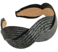 BOWINGBO Lightweight Hair Accessories Chic Women’s Hairbands Versatile Hair Wraps Twisted Braided Headband Raffia Grass Wide Cross Hair Rope Hairband Women Hair Accessories