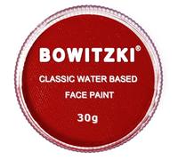 Bowitzki 30g Professional Face Paint Body Paint Water Based Face painting Makeup Safe for Adults Split Cake Single Color Halloween Christmas (Red)