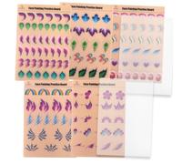 Bowitzki face Painting Practice Board,Reusable Colorful face Paint Practice Board,Painting Makeup Exercise Template A4 Size (#4)