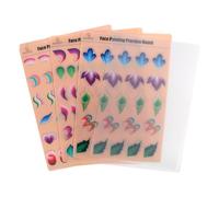 Bowitzki face Painting Practice Board,Reusable Colorful face Paint Practice Board,Painting Makeup Exercise Template A4 Size (#2)