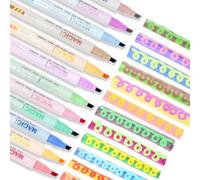 Bowitzki Magic Color Changing Markers,12 pack Dual Tip Highlighter Pens for Art Craft Coloring,Drawing, Sketching, Crafting