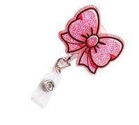 Bowknot Badges Holder with Metal Clip for Nurse Doctor Student Teacher Office Worker Retractable Badges Reels Badge Holder
