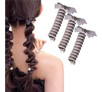 Bowknot Braided Telephone Wire Hair Bands 2023 New Phone Cord Straight Spiral Hair Ties Ponytail Braids Fixed Hair Rope for Women Bow Pearl Hair Ties
