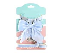Bowknot Cat Harness Accessories Princess Dress Costumes Kitten Puppy For Cats Leash(Blue,M)