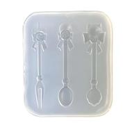 Bowknot Design Silicone Mold for Creating Unique Spoons and Forks in Various Projects Gift Making Supplies Food Grade Silicone Mold