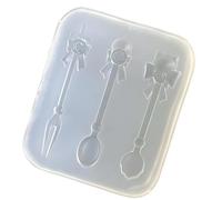 Bowknot Design Silicone Mold for Creating Unique Spoons and Forks in Various Projects Gift Making Supplies Food Grade Silicone Mold