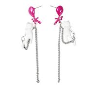Bowknot Earrings Artistic Design Alloy Texture for Elegant Mysterious Look At Costume Parties and Photography Party Earrings