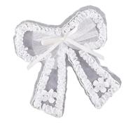 Bowknot Embroidered Patches Sewing On Decorative Patches Bows Appliques Lace Bows for Hairclip Pins Decoration Embroidered Lace Bowknot Decorative for Brooch