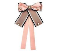 Bowknot Fashion Lapel Pin Imitation Pearl Bow Tie Brooch for Women for Suits Dresses Hats and Special Events Lightweight and Durable Accessory for Lasting Use
