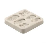 Bowknot for Baking Tools - Non-Stick Silicone for Chocolate Mousse Candy - Dishwasher Safe Kitchen Gadget Grey 7x7cm