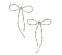 Bowknot Pearl Handmade Beaded Earrings for Women, Minority Design Sense