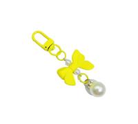 Bowknot Pearl Short Bra Strap Ornament Pendant Cell Phone Charm Acrylic Jewelry Phone Decoration Gift Phone Jewelry