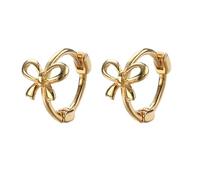 Bowknot Studs Earring Minimalist Ear Piercing Jewelry Y2K Trendy Bow Ear Clips Vintage Simple Accessory for Women Girls Dainty Silver Accessories