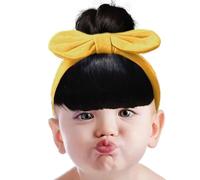 Bowknot Wigs for Girls | Bangs Wigs with Bow for Early Childhood, Easy to Wear Comfortable for Parties Special Occasions Moments Parents-Children