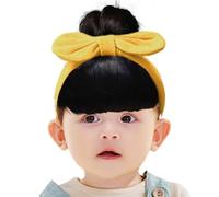 Bowknot Wigs for Girls, Kids Wigs with Bow Fringe, Breathable Hair for Parties and Shows