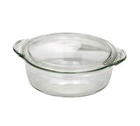 Bowl 2.5l Round with Lid Heat-resistant Glass Cookware Baking Dish Form
