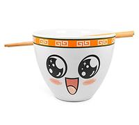 Bowl Bop Pho-Kin Good Japanese Ceramic Dinnerware Set | Includes 16-Ounce Ramen Noodle Bowl and Wooden Chopsticks | Asian Food Dish Set For Home & Kitchen | Kawaii Anime Gifts, Snack Collectible