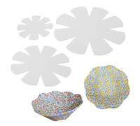 Bowl Cozy Template 3 Sizes 3PCS Bowl Cozy Pattern Quilting Template Cutting Ruler Set Flower Shaped PET Pattern Stencil for Sewing DIY Making Handicrafts and Decoration