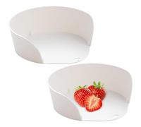 Bowl Food Prep Under the Cutting Board, 2 Pieces Kitchen Utensils | Preparation Bowls for Cutting Mat | Cook, Chef, Daily Kitchen, Motorhome, Apartment, Restaurant, C