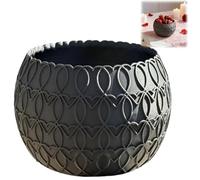 Bowl for Candy - Decorative Treat Dish, Glass Dessert Server | Sweet Container Centerpiece Plate, Ceramic Snack Tray, Holiday Table Holder for Valentine's Decorat (Black)