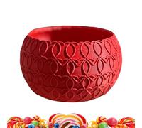 Bowl For Candy - Decorative Treat Dish, Glass Dessert Server | Sweet Container Centerpiece Plate, Ceramic Snack Tray, Holiday Table Holder For Chocolates Nuts Fruits Party Display
