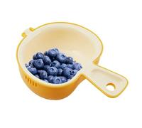 Bowl for cleaning with strainer, drain container, vegetable strainer, for use in the kitchen at home, for cooking, draining food, mixing, cleaning and camping