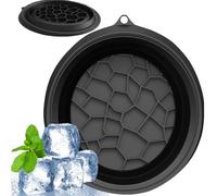 Bowl For Face Dunk Ice Bath, Ice Water Face Bowl, Quick Cooling Built-in Icetray Foldable Wash Basin, Portable Washing Basin, Cosmetic Beauty Tool for Soothe Skin and Reduce Puffiness (black)