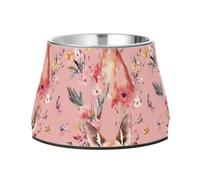 Bowl for Pets Non Skid Stainless Steel Pets Feeding Bowl for Dogs Cats Rabbits Birds Comfort Feeding Chic Kangaroo