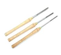 Bowl Gouge for Wood Lathe,1/4 Flute, 3/8 Flute and 1/2 Flute Wood Turning Tools for Lathe Bowl Gouge,22.5"Wood Lathe Bowl Turning Tools with High Speed Steel Blades, Wooden Handles and Brass Ferrules