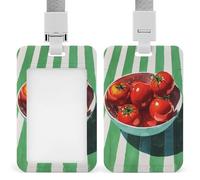 Bowl of Tomatoes on The Table ID Badge Holder Retractable Clip Card Holder Card Protector Name Badge Name Tag for Work Office Doctor Nurse