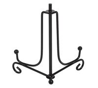 bowl plate stand, 1 pcs 4" - 12" Iron Easel Classic Display Stand Bowl Plate Photo Frame Book Artwor Black Makeup Cases And Bags Display stand(10")