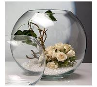 Bowl Vase Glass Ball Globe Height 29.5 cm Diameter 35CMGLAS Transparent Sandra Rich