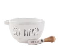 Bowl With Spreader Hestia White One Size