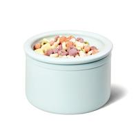 BOWLBOWL 3.9 in High Premium Elevated Ceramic Cat & Dog Bowl with Stand, 6.5 in Wide & Shallow, for Cats and Small Dogs, Whisker-Friendly, No-Spill, Made in Korea, Hello Bowl (Round, Blue)