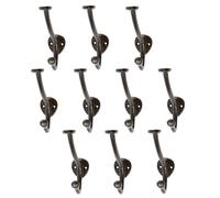 Bowler and Coat Hook - W35mm x H115mm - Black - Pack of 10 Hammer and Tongs Black 1000mm x 1000mm