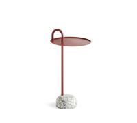 Bowler Side Table Granite/Tile Red