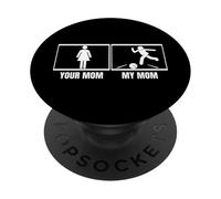 Bowler Your Mom My Mom Daughter Son Funny Bowling PopSockets Adhesive PopGrip
